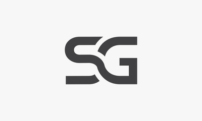 SG letter logo concept isolated on white background.