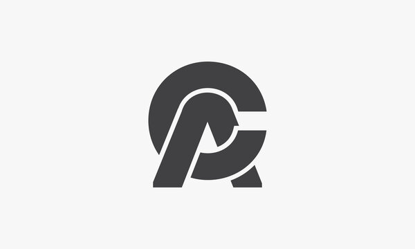 CA or AC letter logo concept isolated on white background.