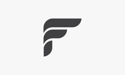 modern letter F logo concept isolated on white background.
