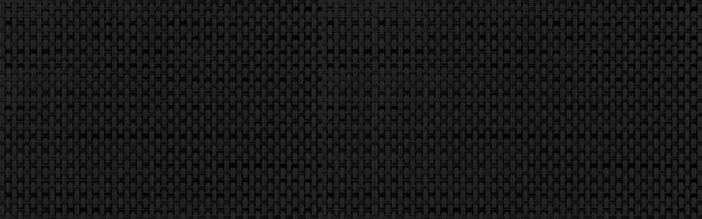 Panorama of Black rattan wooden table top pattern and background seamless