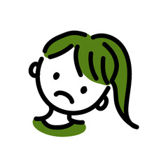 困っている女性のアイコン