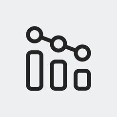 Infographic chart icon isolated on background. Bar graph symbol modern, simple, vector, icon for website design, mobile app, ui. Vector Illustration