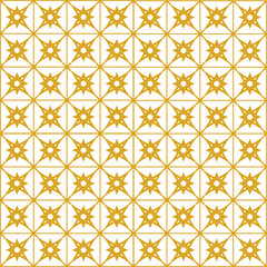 Abstract golden tyles pattern on white background