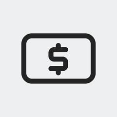 Dollar sign isolated on background. Purchase symbol modern, simple, vector, icon for website design, mobile app, ui. Vector Illustration