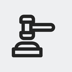 Judge gavel icon isolated on background. Auction symbol modern, simple, vector, icon for website design, mobile app, ui. Vector Illustration