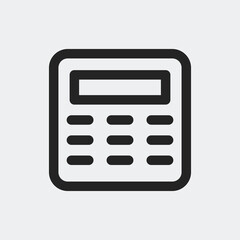 Calculator icon isolated on background. Accounting symbol modern, simple, vector, icon for website design, mobile app, ui. Vector Illustration