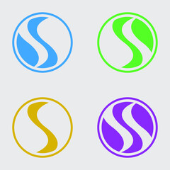 S letter logo icon design. 