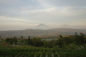 the atmosphere photographed from the top of the hill