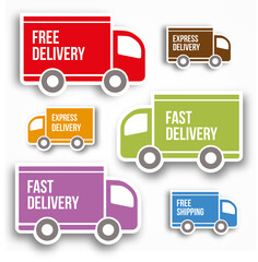 Free fast express shipping delivery stickers