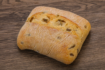 Italian ciabatta bread with olive
