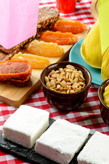 Table prepared for traditional party - Festa junina.