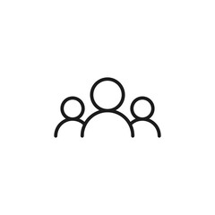 Group of people and user Simple modern icon. Vector illustration for graphic design, Web, UI, app.