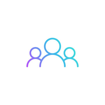 Group of people and user Simple modern icon. Vector illustration for graphic design, Web, UI, app.