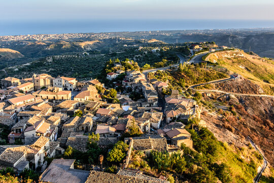 The beautiful, ancient stone village of lower Gerace