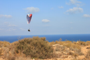 Paragliding of the Spanish coast