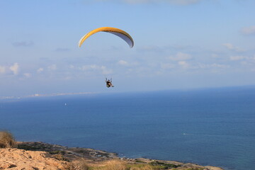 Paragliding of the Spanish coast