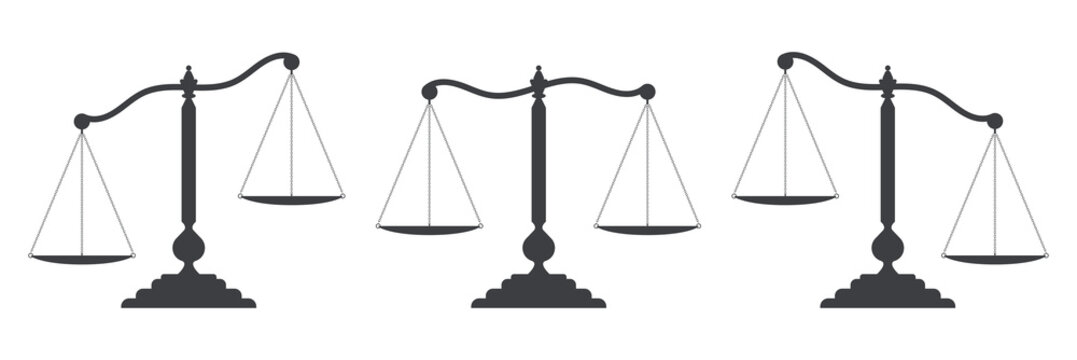 Premium Vector  Scales for weighing libra justice hand drawn