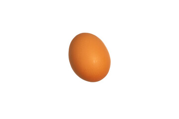 raw brown egg, isolate on white background