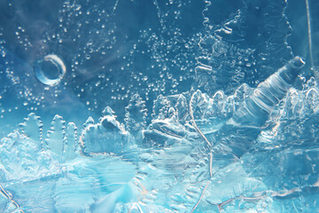 blue ice texture background