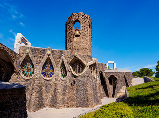Unfinished Antoni Gaudi Church, UNESCO World Heritage Site, Colonia Guell, Catalonia
