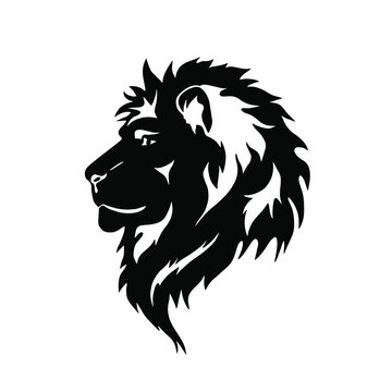 Lion head. Vector illustration for printing and cutting