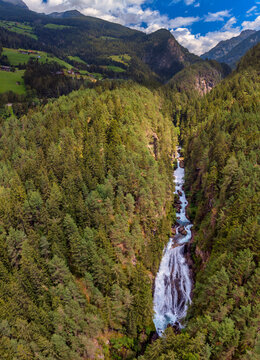 Tures Waterfalls, Tures Valley, Dolomites, South Tyrol, Italy