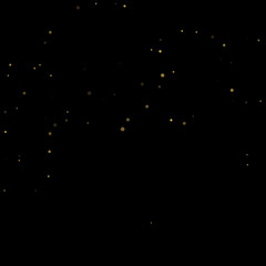 Falling Snow flakes golden pattern Holiday Vector