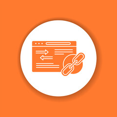 Link building color glyph icon. Digital marketing sign.