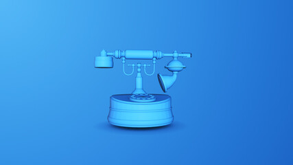 The old phone with disc dials.3d render