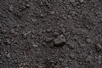 Soil background. Digging the ground. chernozem. Land for planting plants
