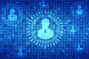 Business Network Concept Background, Social Networks and interaction concept, Digital Abstract Technology background, Social connection and networking background