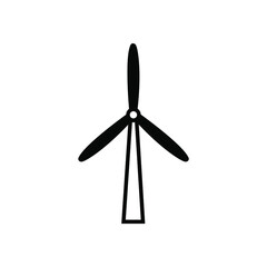 Wind turbine icon, eps 10 format