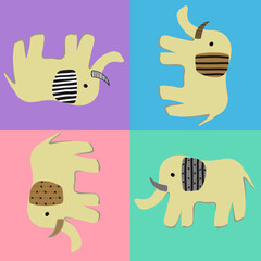 cute elephant animal cartoon character