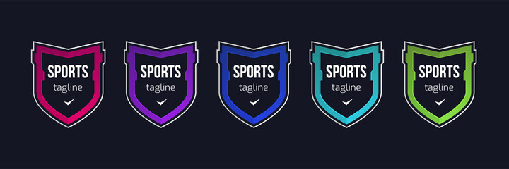 Esports shield logo badge design icon vector template © Ahmad