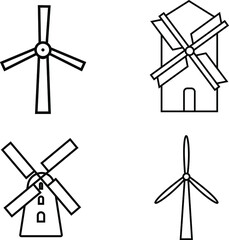 windmill editable stroke simple desaign