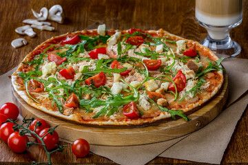 pizza with vegetables