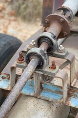 close up old iron joints in industry site