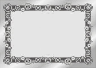 Vector template with protective mesh. To create certificates, diplomas, congratulations, plates and more. Silver (grayscale) theme.