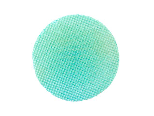 Multicolored waffle cake on a white plate, isolate. Close-up, sweet food