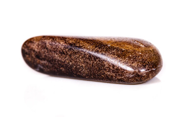 Macro mineral stone Jasper on white background