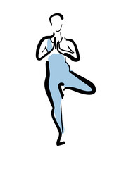 the beauty of yoga is grace and peace of mind, yoga is the path to nirvana. pictures good advertising