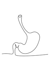 Magen Gaster OneLine Line Art Liniengrafik Lineart Healthy Gesundheit Lifestyle Nahrungsergänzungsmittel Medizinprodukt Medizin Medical