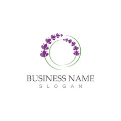 fresh lavender logo vector template flat