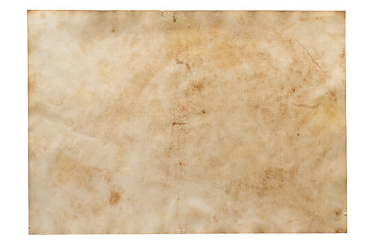 Old Brown Grunge Paper Isolated On White Background