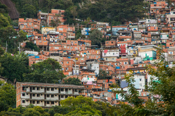 Fototapeta na wymiar slum of santa marta in rio de janeiro brazil.