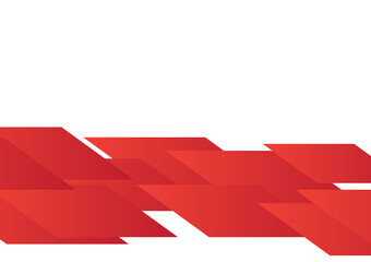 Vector Abstract geometric shape from red diagonal