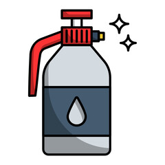 decontamination car shampoo Concept Vector Color Icon Design, covid car cleaning service Symbol on white background, Vehicle disinfection Sign,