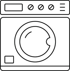 Washing machine line icon vector.