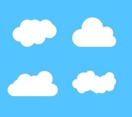 Cloud vector icon. Cloud-computing, cloud-server, database vector sign