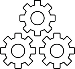 Cogwheel gear mechanism vector settings icon